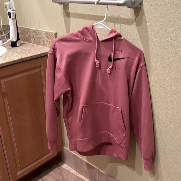 Nike dusty pink hoodie. It has some scrapes on the left side. - Picture 2 of 10